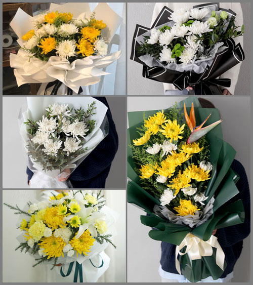 山东济宁邹城市看庄镇倪看村白事花束代送